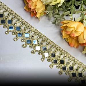 กระจกปักลายลูกไม้ดีไซน์ตามสั่งสำหรับเทศกาลเสื้อผ้าและอุปกรณ์เสริมลูกไม้ปักลายกระจกสีสันสดใส - Product Image 5