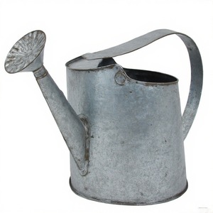 Regadera de jardín contemporánea en acabado galvanizado mate con líneas limpias y diseño ligero para uso diario - Product Image 1