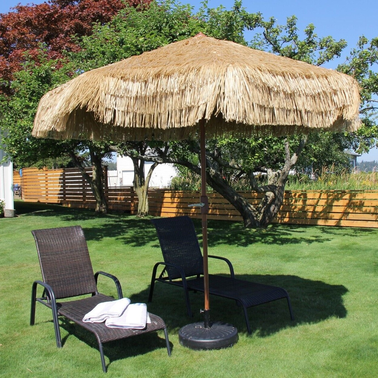 Sonnenschutz Strand Outdoor berdachung Tropische Palmblatt Garten Bambus  Sonnenschirme Runder Stroh-Sonnenschirm Parasol| Alibaba.com