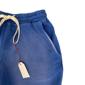 Short de survêtement en coton éponge français pour hommes, broderie, lavé à l'acide, sérigraphie Fitness Jogging motif poches, vente en gros - Product Image 4