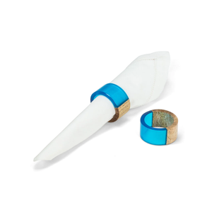 Servilletero de madera y resina, soportes de forma redonda, servilleta de cono de pino de madera, vajilla, pieza de diseño, gran oferta - Product Image 3