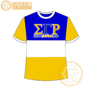 T-shirt de sororité Sigma Gamma Rho pour femmes en gros, 100% coton jersey, respirant, anti-froissement, séchage rapide, décontracté - Product Image 5