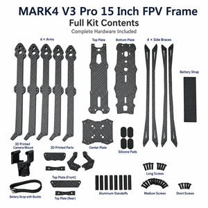 Kit de Marco de Dron FPV de Fibra de Carbono MARK4 V3 Pro de 15 Pulgadas para Quadcopter de Largo Alcance, Construcción DIY - Product Image 2