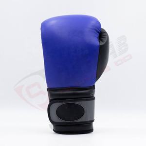 Wholesale Breathable Red-Black Customized Cowhide Leather Custom-Logo Wholesale Leather Training-Boxing <b>Gloves</b> With Magic-Strap - Product Image 4