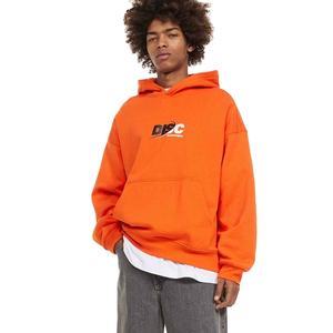 Men's Portland <b>Orange</b> Color Pullover Hoodie With Pouch Pocket Customized Design Classic Regular Fit Rounded Neck Hoodie for Men - Product Image 3