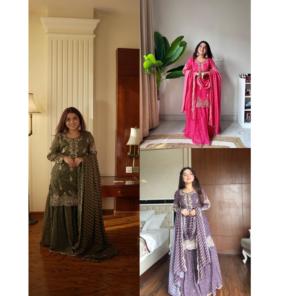 Costume Sharara de style moderne très demandé pour femmes, pour les fêtes, les réceptions et les événements festifs à un prix abordable - Product Image 1