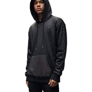 Sudaderas con capucha lisas de Hip Hop de lujo para hombre, Sudadera con capucha de algodón 100% en blanco, ropa de calle, sudaderas con capucha de algodón pesado de gran tamaño para hombre - Product Image 1