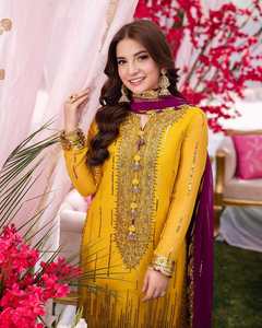Traje Mehndi Salwar Kameez para Eid, Bodas y Ocasiones en la Playa - El Vestido Más Hermoso para Mujeres en Todo el Mundo - Product Image 3