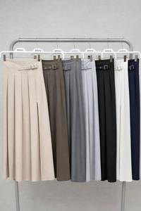 Jupe fendue pour femme, couleur unie, décontractée, élégante, mode estivale – Exportation de Turquie - Product Image 3
