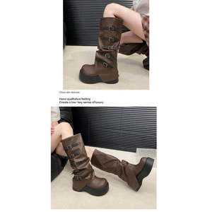 Botines de Mujer con Plataforma y Tacón Alto (5cm) de Microfibra PU Ultrafina, Transpirables y Modernos para Otoño e Invierno - Product Image 4