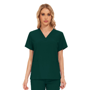 Uniforme médico Enfermeras Desgaste Venta al por mayor Scrubs Traje de enfermería Jogger Hospital Reutilizable Poliéster Personalizado Scrub Set Tela Scrubs - Product Image 4