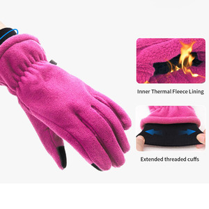 ถุงมือคาร์บอนไฟเบอร์สำหรับผู้หญิงและผู้ชายถุงมือฤดูหนาวทัชสกรีนสำหรับแข่งวิ่งปีนเขา - Product Image 2