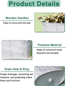 Pots de fleurs bon marché en acier inoxydable 304 poli ou en aluminium, grands pots en acier inoxydable, pots de fleurs en métal pour jardinière Date - Product Image 3