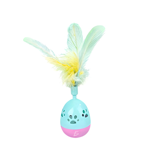 Giocattolo per Gatti Moderno ed Ecologico a Forma di Uovo in Plastica con Piume, Bastoncino Interattivo alla Moda per Gatti, Confezionato in Scatola - Product Image 4