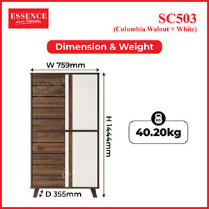 Mueble Zapatero Moderno y Elegante para Sala de Estar, 4 Puertas, 6 Niveles, 18 Pares, para Adultos, Modelo SC503 Desarmable/Para Armar, Color Blanco Nogal Columbia - Product Image 6