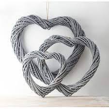 Corona de corazón y estrella de ratán hecha a mano, colgante de pared de mimbre tejido Natural para boda, San Valentín, Navidad, decoración rústica para el hogar - Product Image 5