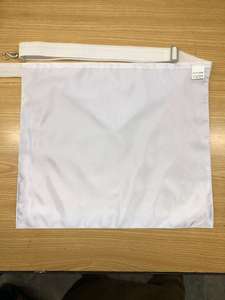 Tablier maçonnique uni blanc personnalisé avec tissu personnalisé brodé à la main et insignes maçonniques au point de croix et à l'aiguille - Product Image 3