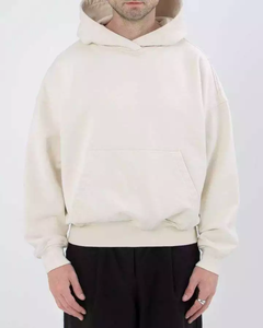 Vente en gros de sweats à capuche pour hommes de haute qualité, coupe classique, logo personnalisé, poche élégante, fermeture éclair, imperméable, tricoté, 400g, 100% coton - Product Image 2