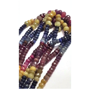 ลูกปัดแซฟไฟร์หลายเส้นธรรมชาติ5มม.-11มม. 918 CTS 16นิ้วลูกปัดแซฟไฟร์ขายส่ง $ เรา129ทุกคน - Product Image 3