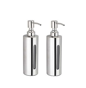 Stainless Steel Glossy Finished QUALITY COLLECTION Modern Rectangle Soap Dispenser <b>Pump</b> for Home Bathroom Kitchen Tabletop Use - Product Image 1