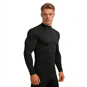 Camiseta Deportiva de Manga Larga para Hombre, Compresión, 100% Algodón, 260 Gramos, Transpirable, Elástica, Corte Regular - Product Image 2