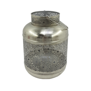 Metal <b>Lantern</b> <b>Silver</b> Color Awesome Decorative Round for Home and Christmas Lighting Decoration Hanging <b>Lantern</b> Handmade - Product Image 1