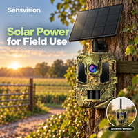 Caméra de surveillance solaire 4G LTE 64MP 4K avec vision nocturne infrarouge 66-98 pieds, étanche IP66, CMOS sans fil pour extérieur
