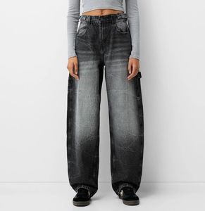 Jeans Casuales de Pierna Recta para Mujer, Precio al por Mayor, 100% Algodón, Cintura Media, Transpirables, Invierno, MOQ Bajo - Product Image 1