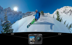 Meilleures Recommandations Mini Caméra d'<span class=keywords><strong>Action</strong></span> Sous-Marine Sportive Écran Tactile Double Écran 21M Étanche Real4K 60Fps EIS Brevet Exclusif OEM WIFI - Product Image 2