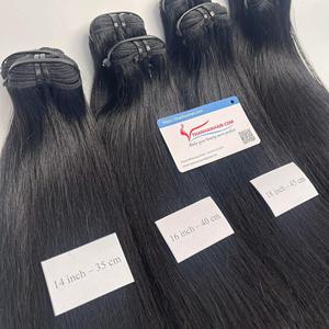 Bonestraight Vietnam Virgin Remy Straight Machine Extensiones de cabello humano de doble trama Todos los colores Dyeable 20-85g Alta calidad - Product Image 2