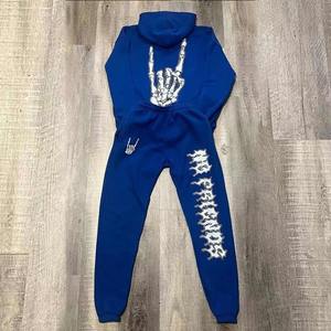 Pantalon de survêtement personnalisé avec strass pour hommes Sweat-shirt et jogging pour hommes Strass Ensemble de survêtement Streetwear - Product Image 2