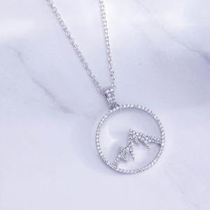 Collar con Colgante de Diamantes de Imitación VVS Moissanite, Estilo Hip Hop, con Diseño de Montaña en Plata 925, Joyería de Lujo para Mujer, Superventas - Product Image 1