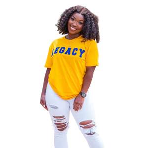 T-shirt doré Legacy pour les membres SGRHO Chemise de sororité en coton de qualité supérieure Vêtements grecs de style HBCU pour les événements et les looks de tous les jours - Product Image 2