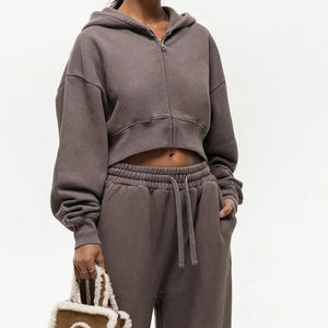 Conjunto de 2 Piezas, Sudadera con Capucha Totalmente Personalizable, Ropa Deportiva, Conjuntos de Jogger para Mujer, Chándales Unisex - Product Image 6