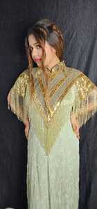 ชุดเดรสสำหรับงานเทศกาลชุดเดรสไปงานปาร์ตี้ปักเลื่อมเลื่อมลูกปัดเส้นสายตรงคอผูกติดแน่นสง่างามสวยงาม - Product Image 3