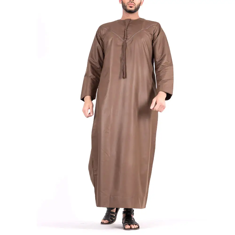 Grosir Pakaian Tradisional Muslim Arab Jubah Pria Pakaian Muslim Muslim Jalabiya untuk Pria Thobe