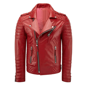 Veste de moto en cuir véritable gris de style motard avec veste de moto en cuir de course sur piste protégée CE blindée pour hommes - Product Image 3