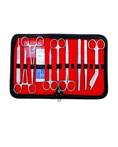 Matériel de haute qualité 18 pièces ensemble de chirurgie mineure professionnelle Kit d'instruments chirurgicaux en acier inoxydable avec étui en gros - Product Image 3
