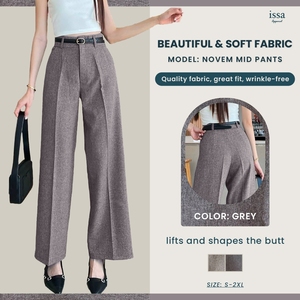 กางเกงเอวสูงโนเวลผ้าเอวสูงสำหรับผู้หญิงสไตล์ลำลองพิมพ์ลายออกแบบมาอย่างคล่องแคล่วตะขอด้านหน้ามีซิประบายอากาศได้ดี - Product Image 2