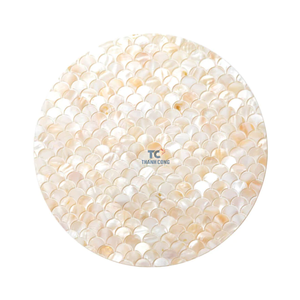 Nouveautés élégants napperons de table ronds décoratifs en nacre de haute qualité napperons incrustés de coquillages du Vietnam - Product Image 6