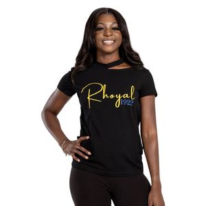 Rhoyal 1922เสื้อรัดคอแบบผ่าข้างสำหรับผู้หญิงเสื้อผ้าแนวสมาคมสตรีผ้าฝ้ายสีดำมีสไตล์เสื้อยืดลำลองมรดกทางชีวิตแบบกรีก - Product Image 5