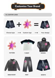 Sudadera con Capucha Gruesa con Estampado Puff de 450 g/m², Corte Cuadrado, Estilo Recortado de 600 g/m², Sudadera con Capucha Personalizada con Pedrería Brillante y Cremallera - Product Image 4