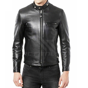 RC 2023 new locomotive fashion zipper short slim fit <b>Men</b> <b>leather</b> <b>jacket</b> - Product Image 5