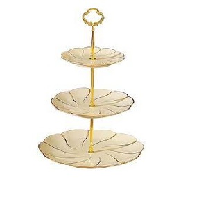 Soporte de pastel Chapado en aluminio con base de pie con soporte de pastel de acabado antiguo soporte de Metal para pastel - Product Image 6