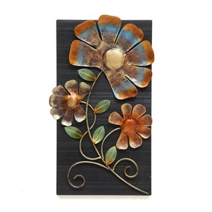 Décoration murale moderne à fleurs en métal Art unique en or Tenture murale Artisanat Décoratif pour la maison Fleur en métal Art pour le salon - Product Image 5