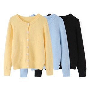 เสื้อคาร์ดิแกนไหมพรมคอปกติดกระดุม 3 สี สำหรับผู้หญิง สไตล์ลำลอง แฟชั่น แขนยาว สีพื้น - Product Image 1