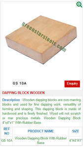 GS 10A Bloc de Dapping en bois Outils et équipement essentiels pour la création de bijoux - Product Image 2