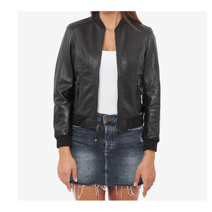 Chaqueta de Cuero para Mujer, Corte Ajustado, Diseño Moderno y Limpio, Transpirable e Impermeable, Estilo Casual Urbano - Product Image 3