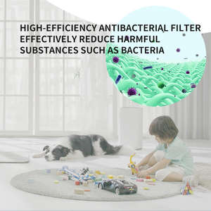 Purificateur d'air HEPA intelligent pour la maison avec détection PM2.5, 320 m³/h, contrôle des polluants gazeux CADR, contrôle fluide et 4 vitesses de ventilateur - Product Image 2