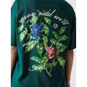 Tela Popelina 100% Algodón con Diseño de Colibrí Verde, Transpirable - Product Image 5